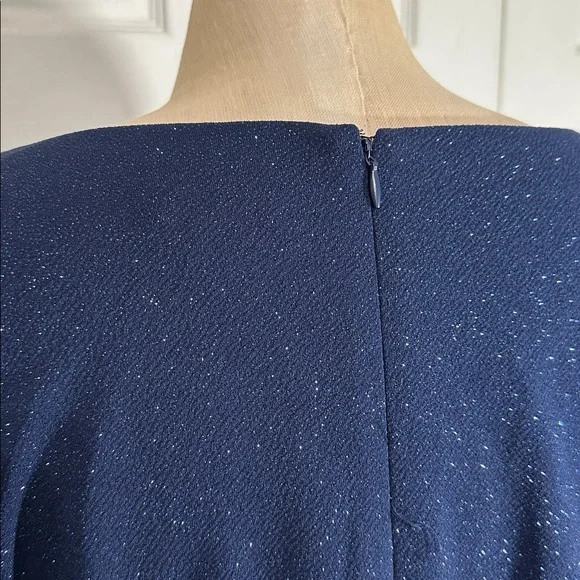 SLNY Shimmering Navy Midi Dress - Picture 6 of 6